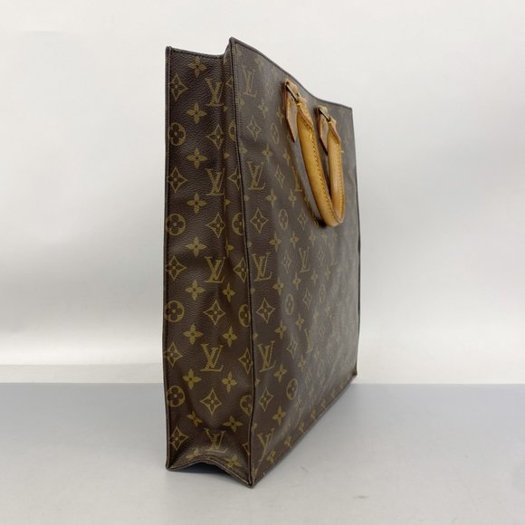 Louis Vuitton Tote Bag Monogram Sac Plat M51140 Brown Women's - Picture 2 of 12